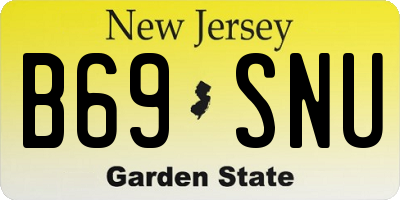 NJ license plate B69SNU