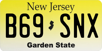NJ license plate B69SNX