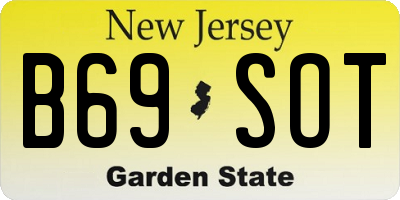 NJ license plate B69SOT