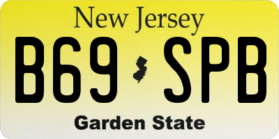 NJ license plate B69SPB