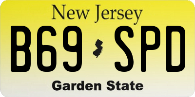 NJ license plate B69SPD