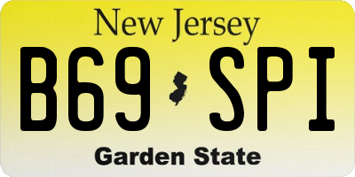 NJ license plate B69SPI