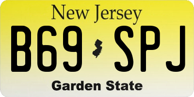 NJ license plate B69SPJ