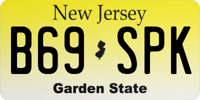 NJ license plate B69SPK