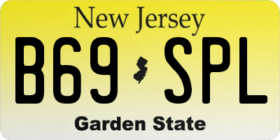 NJ license plate B69SPL