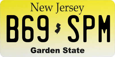 NJ license plate B69SPM