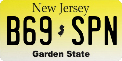 NJ license plate B69SPN
