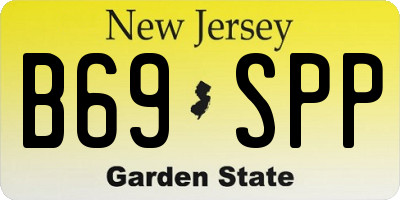 NJ license plate B69SPP