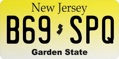 NJ license plate B69SPQ