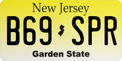 NJ license plate B69SPR