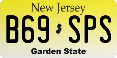 NJ license plate B69SPS