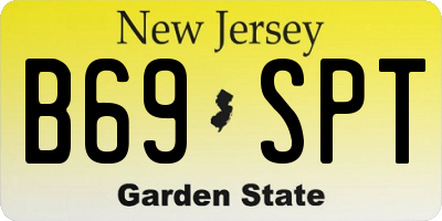 NJ license plate B69SPT