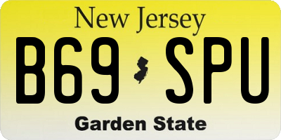 NJ license plate B69SPU