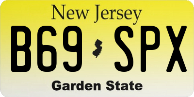 NJ license plate B69SPX