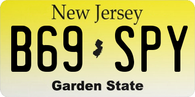 NJ license plate B69SPY