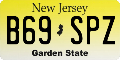NJ license plate B69SPZ