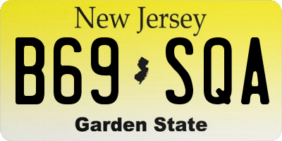 NJ license plate B69SQA
