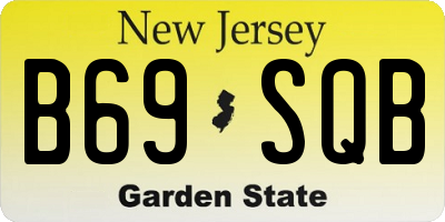 NJ license plate B69SQB