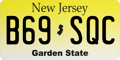 NJ license plate B69SQC