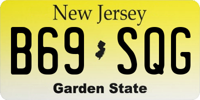 NJ license plate B69SQG