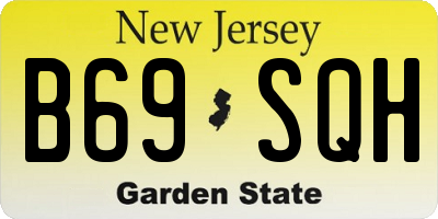 NJ license plate B69SQH