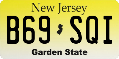 NJ license plate B69SQI