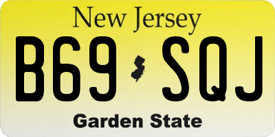 NJ license plate B69SQJ