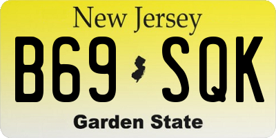 NJ license plate B69SQK