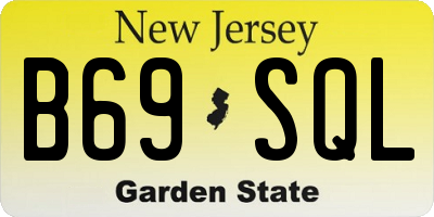 NJ license plate B69SQL