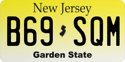 NJ license plate B69SQM