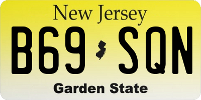 NJ license plate B69SQN