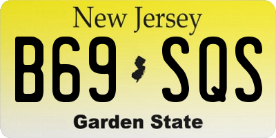 NJ license plate B69SQS