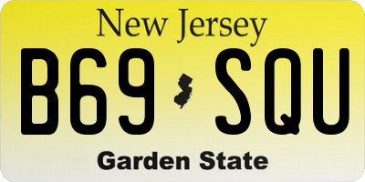 NJ license plate B69SQU