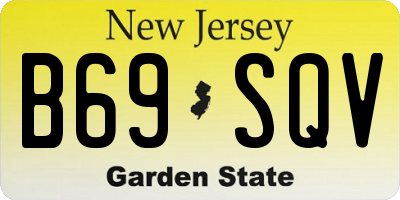 NJ license plate B69SQV