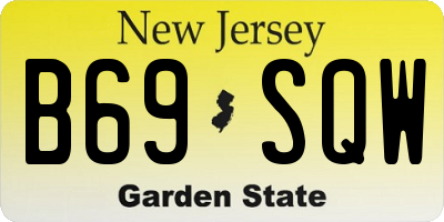 NJ license plate B69SQW