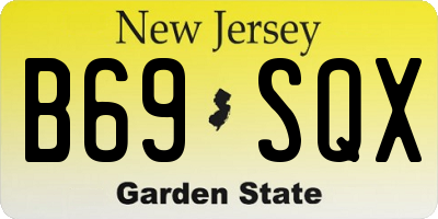 NJ license plate B69SQX