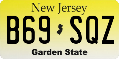 NJ license plate B69SQZ