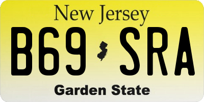 NJ license plate B69SRA