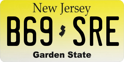 NJ license plate B69SRE