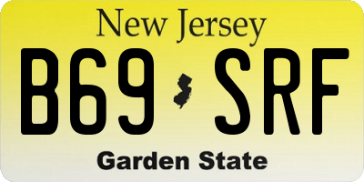 NJ license plate B69SRF