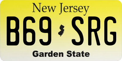 NJ license plate B69SRG