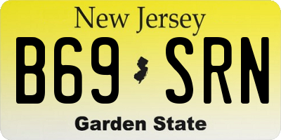 NJ license plate B69SRN