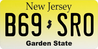 NJ license plate B69SRO