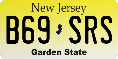 NJ license plate B69SRS