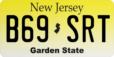 NJ license plate B69SRT