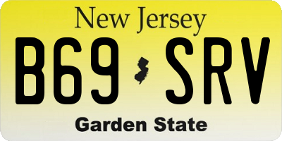 NJ license plate B69SRV