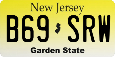 NJ license plate B69SRW