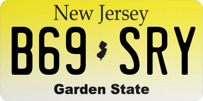 NJ license plate B69SRY