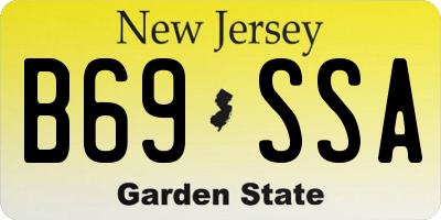 NJ license plate B69SSA