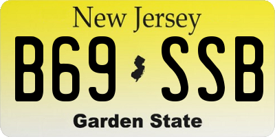 NJ license plate B69SSB